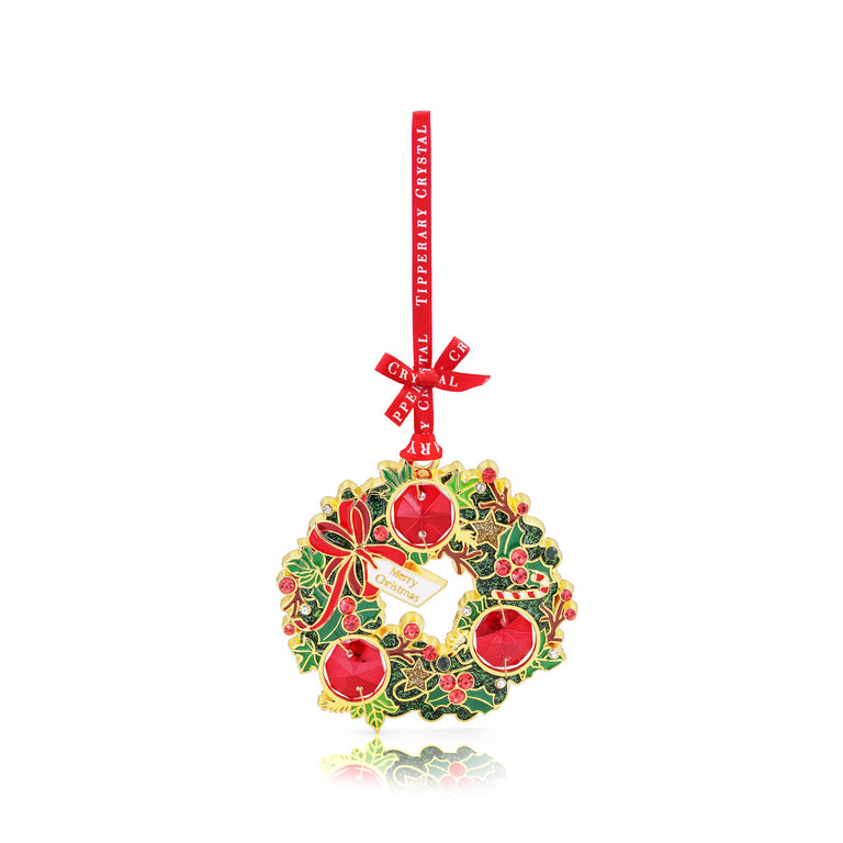 Tipperary Crystal Gem Christmas Decoration Wreath