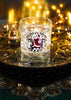 Christmas LED candle featuring Santa Claus and fireplace