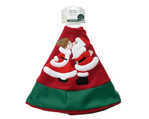 Christmas Decoration Tree Skirt Polyester Round Santa