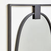 Trento Rectangular Wall Mirror Black close-up view picture of the frame