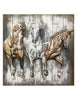 Beautiful Trio of Horses Wall Art Displayed on Wall
