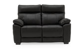 Modern and comfortable 2 seater sofa in black leather