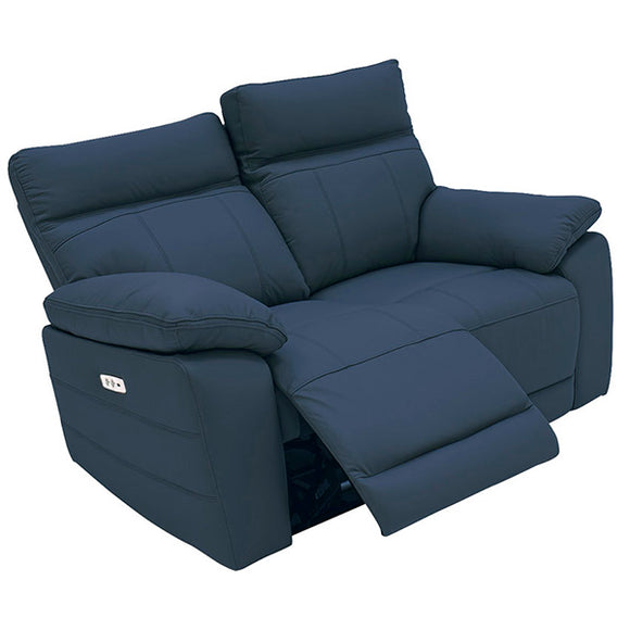 2 Seater Sofa Indigo Electric Recliner - Modern Comfort and Elegance