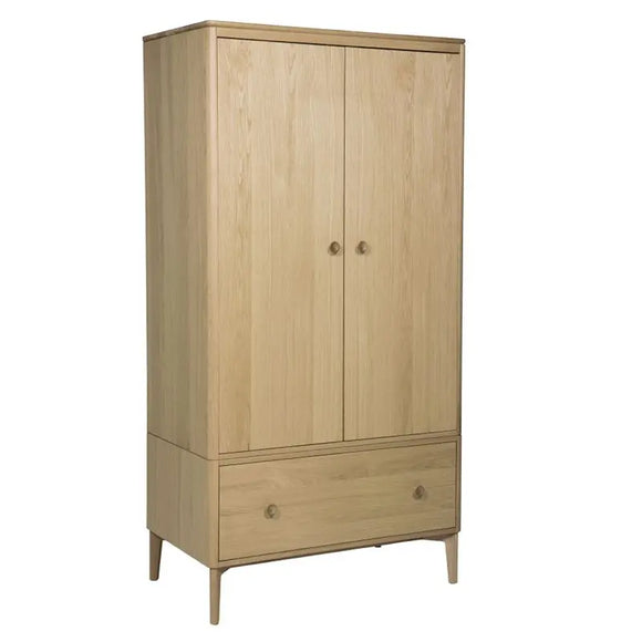 Stylish 2-door oak wardrobe