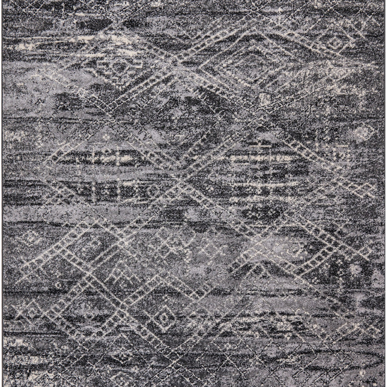Twist 2098 Distressed Rug Charcoal