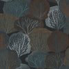 Graham & Brown Twyla Midnight Wallpaper close view picture of the wallpaper pattern and color hue