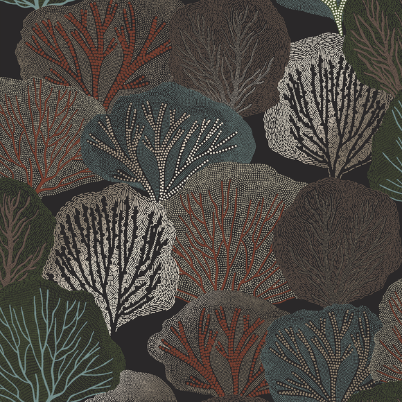 Graham & Brown Twyla Nocturne Wallpaper close view picture of the pattern and color shade