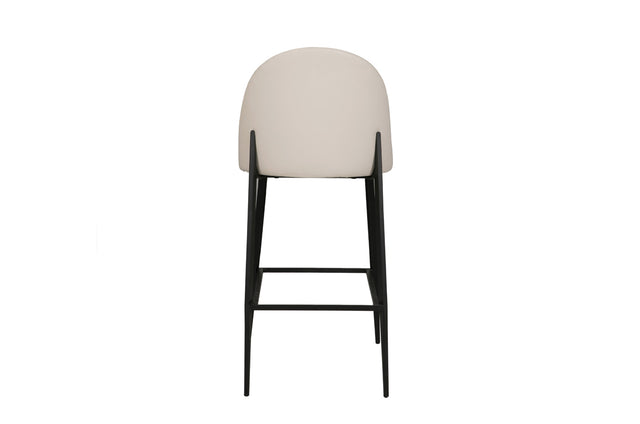 Valent Bar Stool Leather Taupe Cream