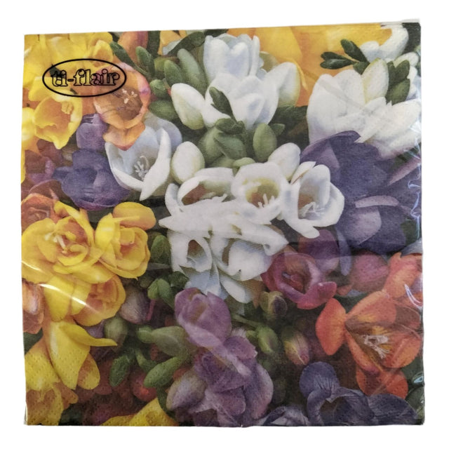 Paper Napkins Variety of Freesias