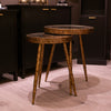 Stylish gold Vela Side Tables for decor