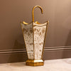 Sophisticated gold Vela Umbrella Stand ideal for home decor