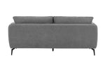 Sleek Grey Vera 3 Seater Sofa with Loose Back Cushions