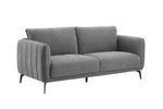 Modern Grey Vera 3 Seater Sofa with Metal Legs