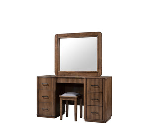 Verena Dressing Table Set with matching mirror and fabric stool.