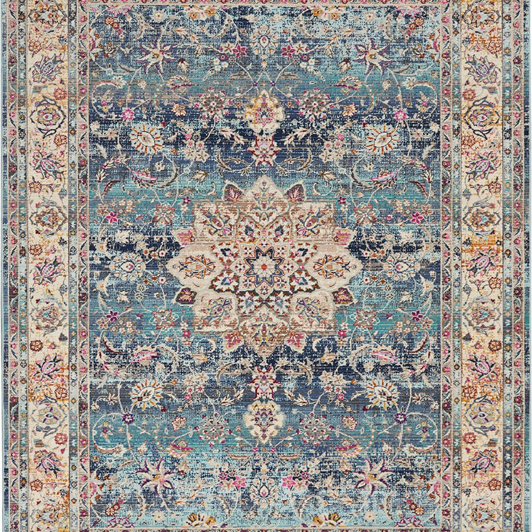 Nourison Vintage Kashan Rug 01 Blue - Runner