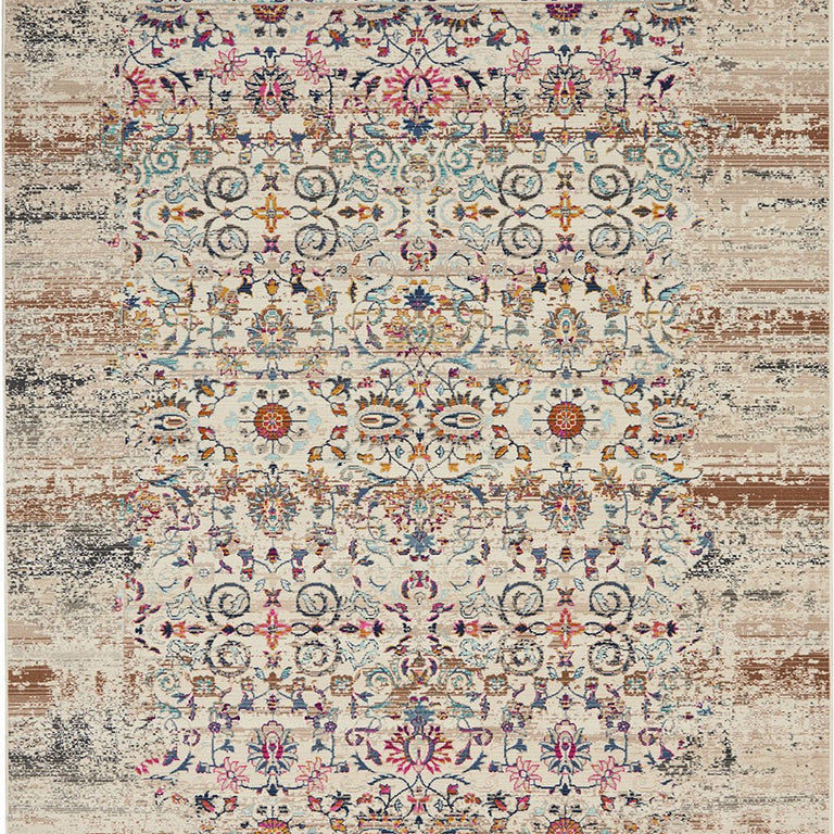 Nourison Vintage Kashan Rug 02 Ivory - Round