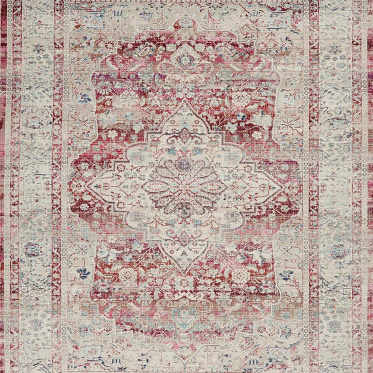 Nourison Vintage Kashan Rug 07 Red Ivory - Round