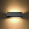 Light on the wall with Sollux Lighting Ceramic VEGA Grey fixture
