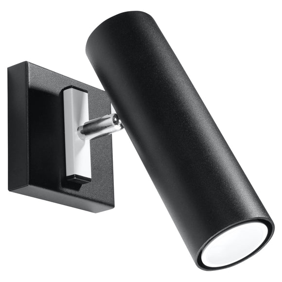 Wall lamp DIREZIONE black for living room lighting