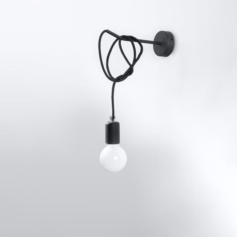 Sollux Lighting Wall Lamp EDISON Black