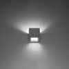 Cube-shaped wall lamp LEO with concrete design