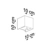 Square wall fixture Sollux Lighting 
 Wall lamp LUCA black LED IP54