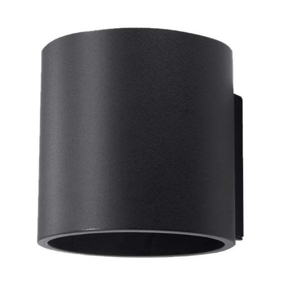 Modern black wall lamp Sollux Lighting Wall Lamp ORBIS 1 Black