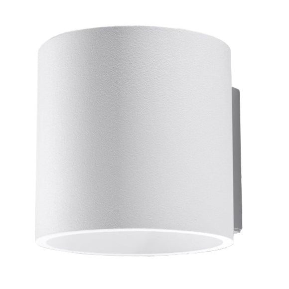 Elegant Sollux Lighting Wall Lamp ORBIS 1 White with cylindrical shade design