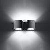 Stylish and functional Sollux Lighting Wall lamp ORBIS 2 grey