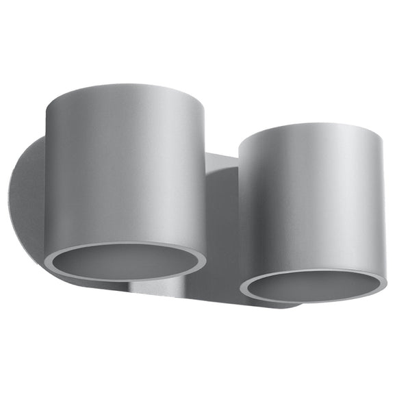 Enhance your hallway with Sollux Lighting  Wall lamp ORBIS 2 grey