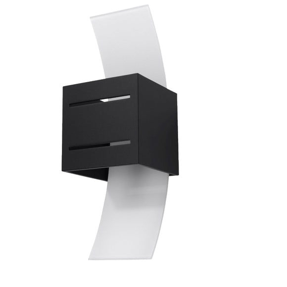 Elegant Sollux Lighting Loreto Black wall light