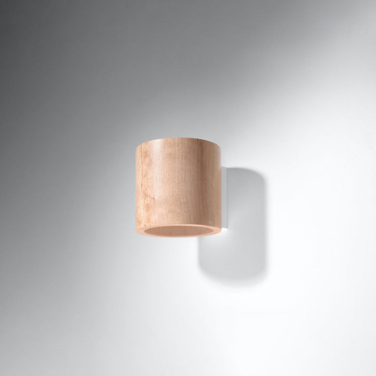 Sollux Lighting Wall Lamp ORBIS Natural Wood