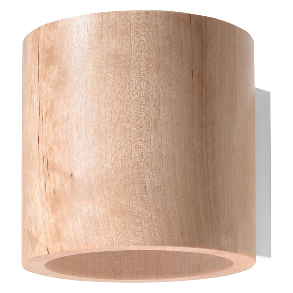 Modern wall lights for living room Sollux Lighting Wall lamp ORBIS natural wood