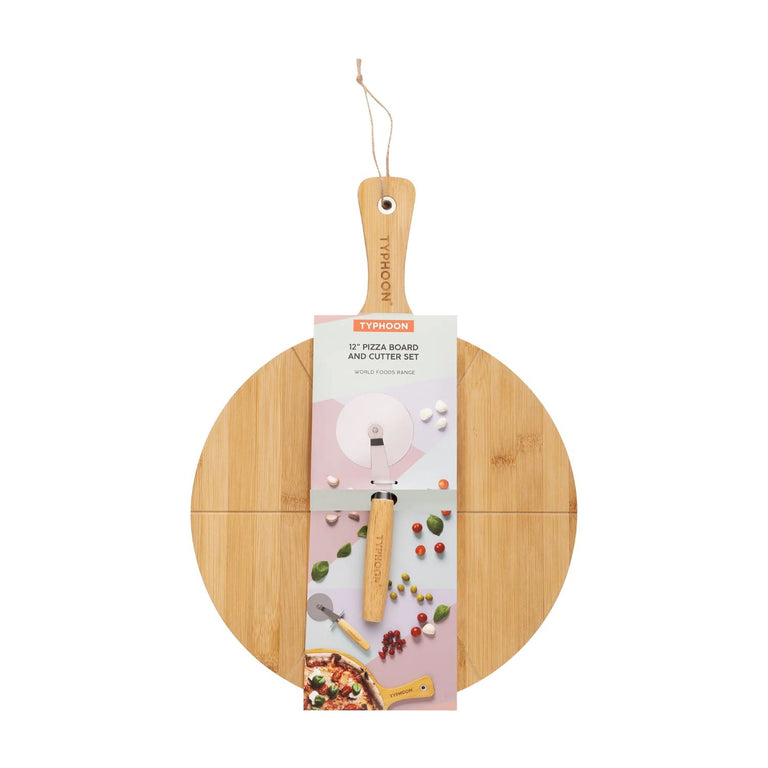 World Foods Pizza Board & Cutter Set