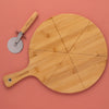 Sustainably sourced bamboo pizza board and high-grade cutter