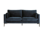 Navy Wren 3 Seater Sofa with woven textured fabric
