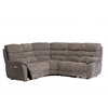 Stylish recliner corner sofa in soft-touch fabric
