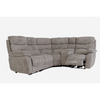 Comfortable corner suite with cushioned headrests – Yvette Corner Sofa Recliner With Console Ash
