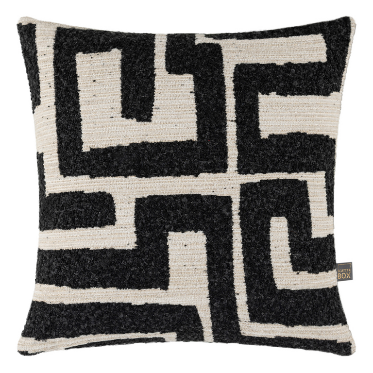 Scatterbox Cushion Zephyr Charcoal Cream