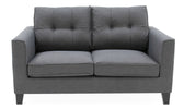 Quality Charcoal two seater Sofa with Plush Cushioning