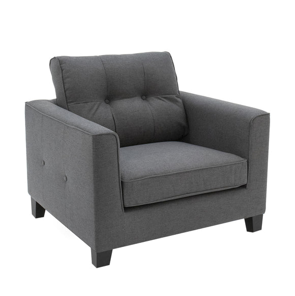 Zestico Armchair Charcoal - Sleek and Comfortable