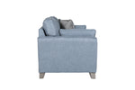 Living Room Oasis - Elysium Blue Two Seater Sofa with Accent Cushion