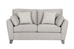 Two seater sofa with breathable linen-look fabric.