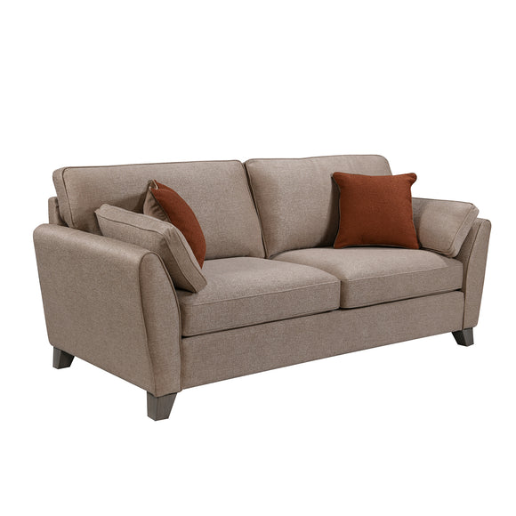 Stylish 3 seater couch with whitewashed oak legs