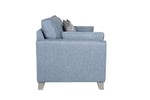 Blue 3 seater sofa designed for both comfort and aesthetics.