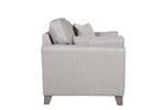 Living Room Oasis - Elysium Grey Armchair with Accent Cushion