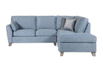 Sofa corner with breathable linen-look fabric