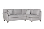 Corner sofa with breathable linen-look fabric