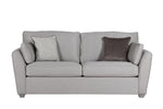 Decorative cushions highlighting Grey Sofa Bed's elegance