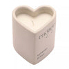 heart shaped engaged candle from above 